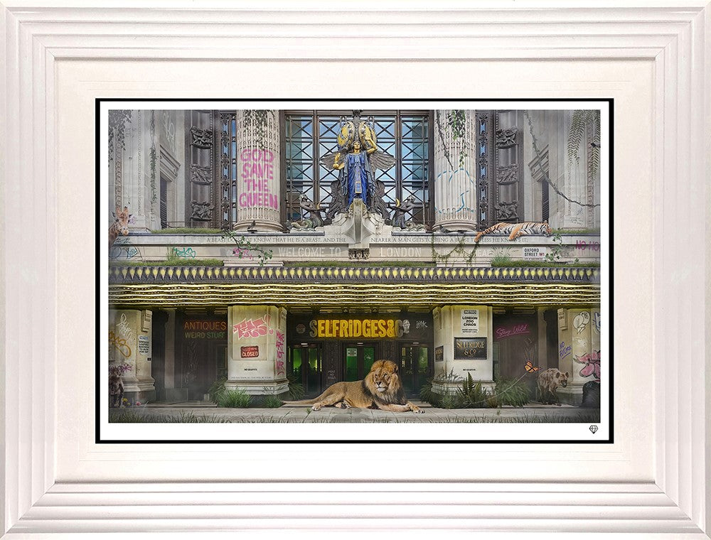 Selfridges and Co Framed Print on Paper by Artist JJ Adams