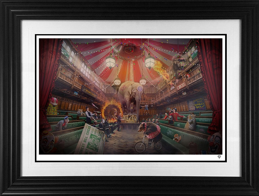 Send In The Clowns Framed Print on Paper by Artist JJ Adams