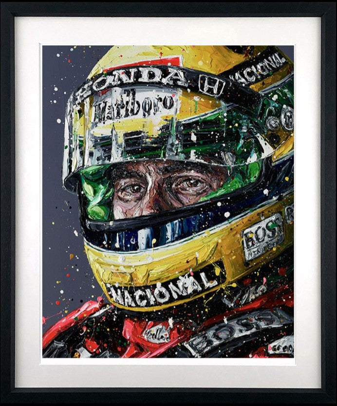 Senna 2018 Framed Signed Limited Edition Print on Paper by Artist Paul Oz