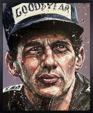 Senna 85 Framed Print on Canvas by Artist Paul Oz