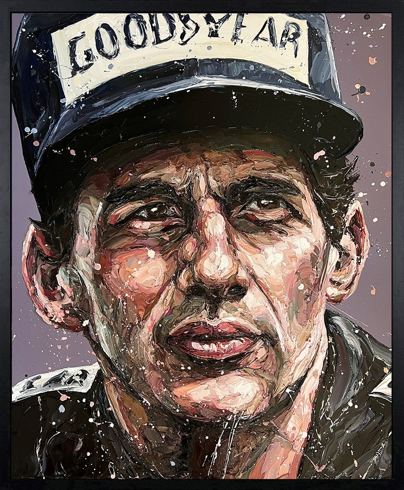 Senna 85 Framed Print on Canvas by Artist Paul Oz