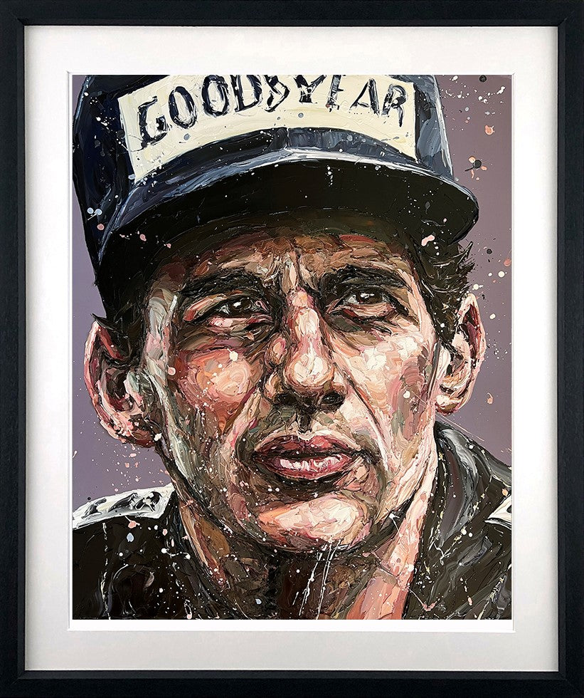 Senna 85 Framed Print on Paper by Artist Paul Oz