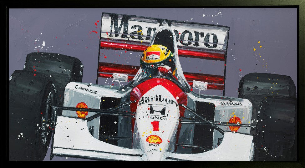 Senna Monaco 92 Framed Print on Canvas by Artist Paul Oz