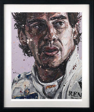 Senna Williams 18 Framed Signed Limited Edition Print on Paper by Artist Paul Oz