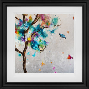 Silver Glow Framed Print on Paper by Artist Katy Jade Dobson