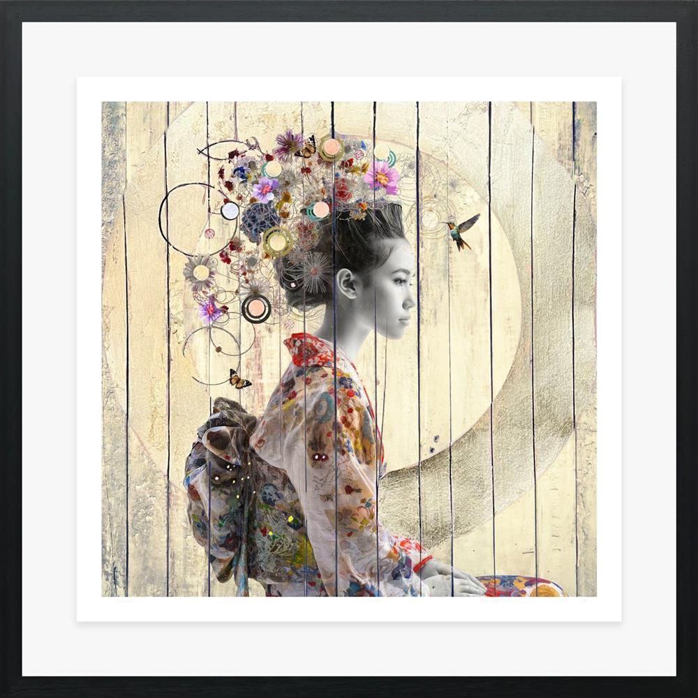 Silver Rain Framed Print on Paper by Artist Gareth Tristan Evans