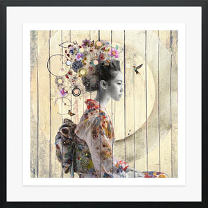 Silver Rain Framed Print on Paper by Artist Gareth Tristan Evans