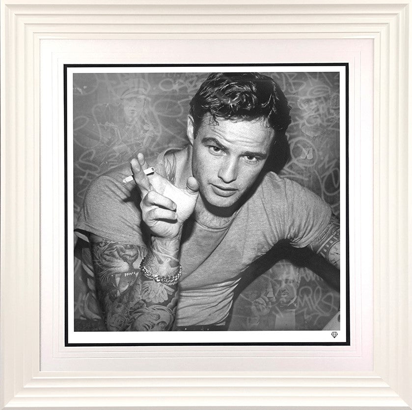 Smoking Gun Brando - Framed Print on Paper by Artist JJ Adams