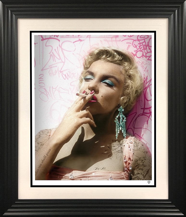 Smoking Gun Marilyn - Colour Framed Print on Paper by Artist JJ Adams