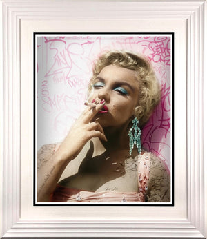 Smoking Gun Marilyn - Colour Framed Print on Paper by Artist JJ Adams