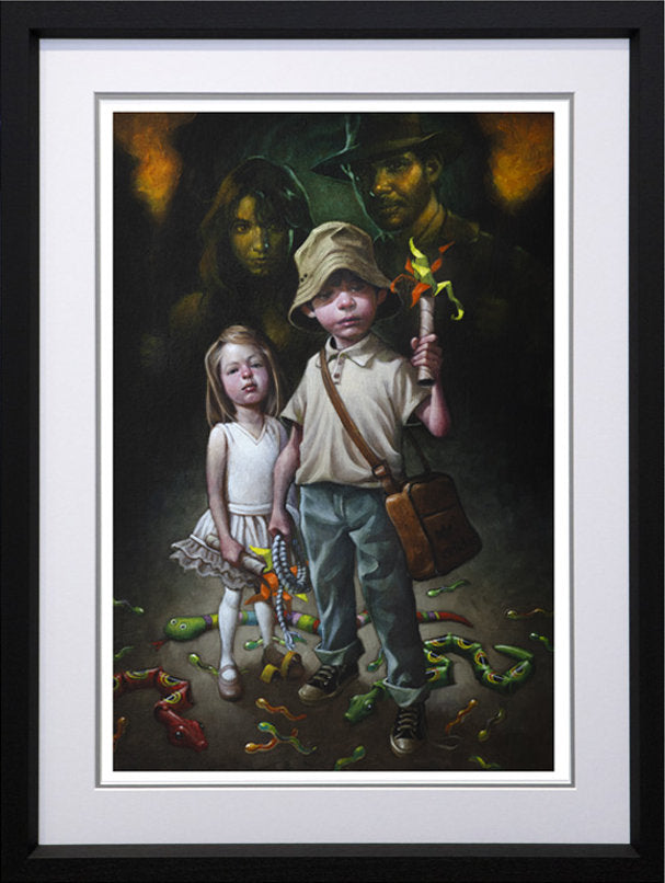 Snakes Why'd It Have To Be Snakes Framed Print on Paper by Artist Craig Davison