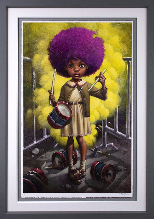 Sound of The Funky Drummer Framed Print on Paper by Artist Craig Davison