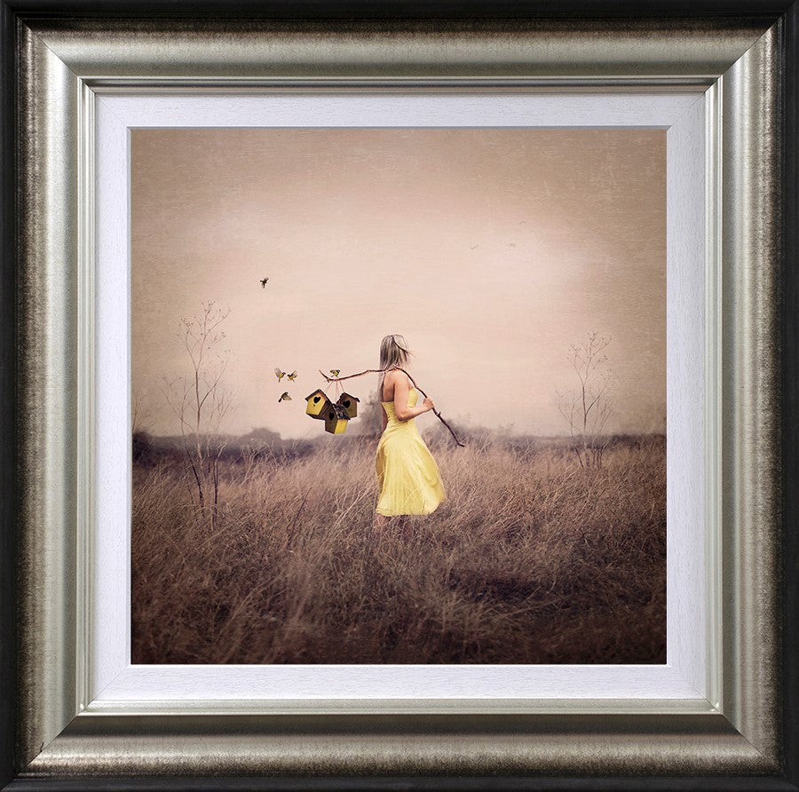 Spring In Her Step Framed Print on Paper by Artist Michelle Mackie