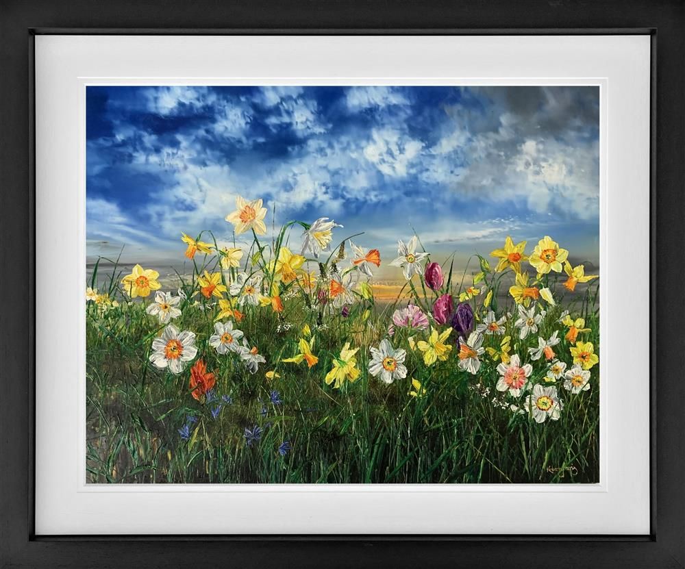 Spring Framed Canvas on Board by Artist Kimberley Harris