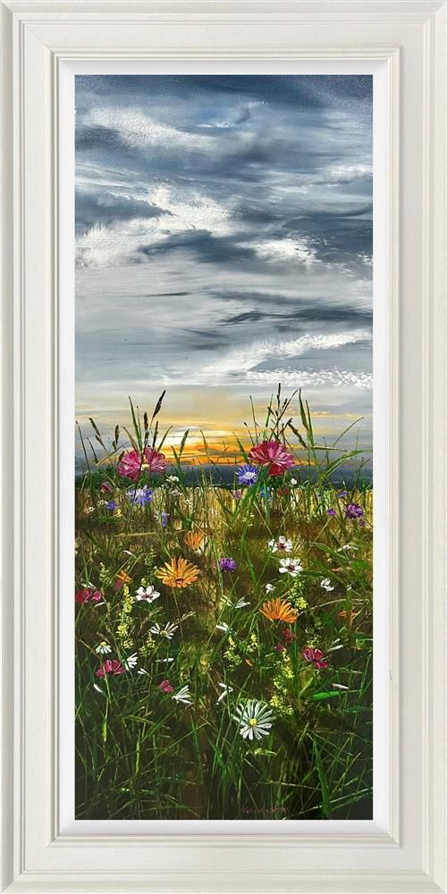 Stillness and Bloom Framed Signed Limited Edition Print on Board by Artist Kimberley Harris