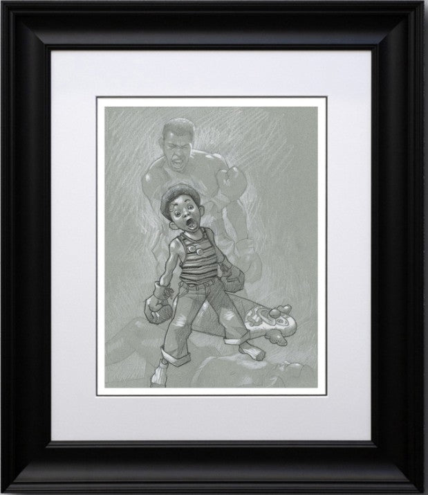 Sting Like A Bee Sketch Signed Framed Limited Edition Print on Board by Artist Craig Davison