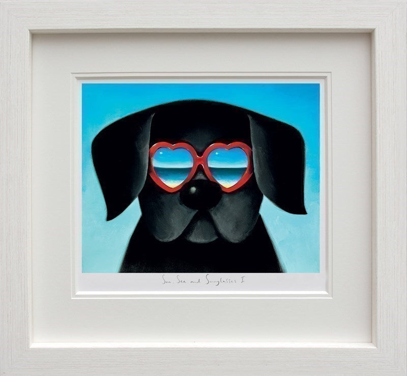 Sun Sea and Sunglasses I Framed Limited Edition Print by Artist Doug Hyde