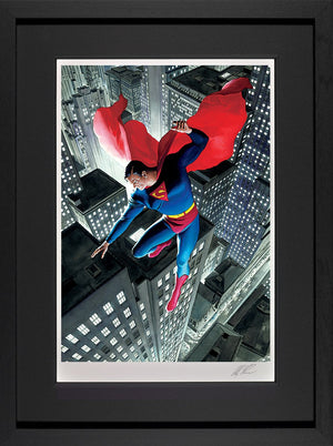 Superman Twentieth Century Framed Print on Paper by Artist Alex Ross