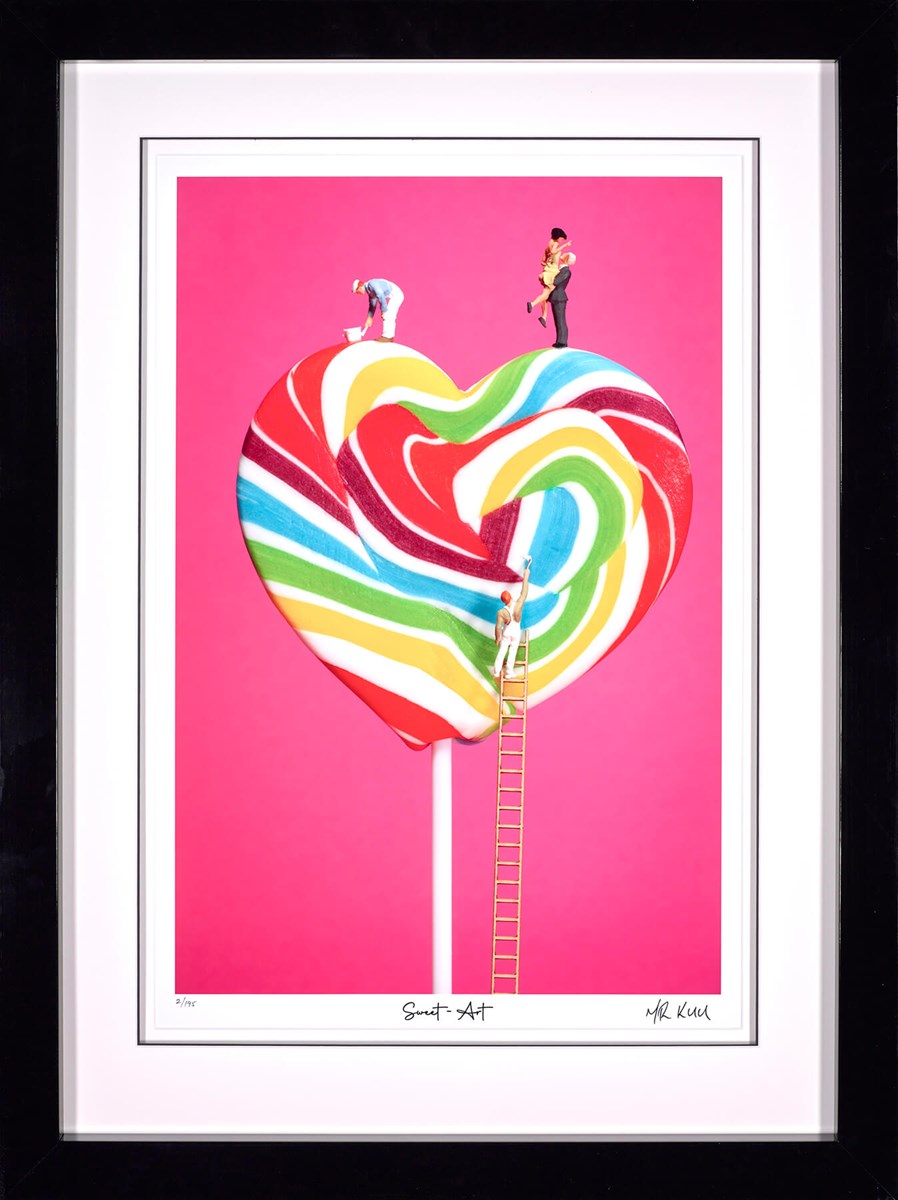 Sweet Art Framed Limited Edition Print on Paper by Artist Mr Kuu