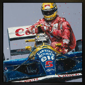 Taxi For Senna Framed Limited Edition Embellished Boxed Canvas by Artist Paul Oz