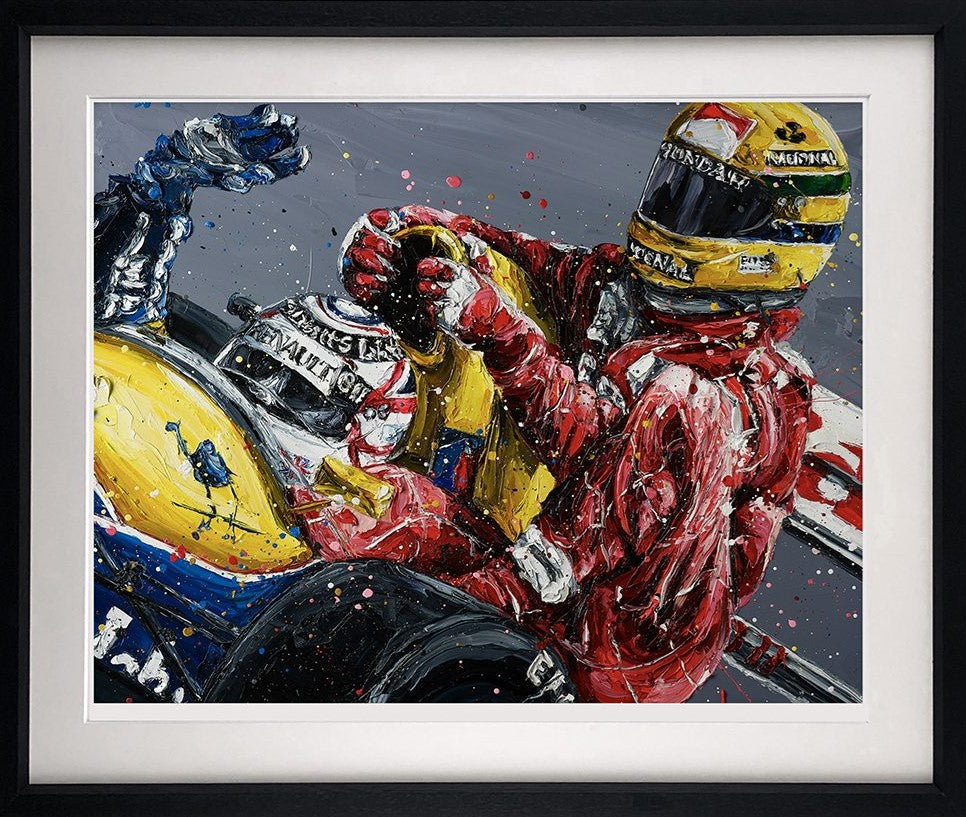 Taxi Zoom Framed Print on Paper by Artist Paul Oz