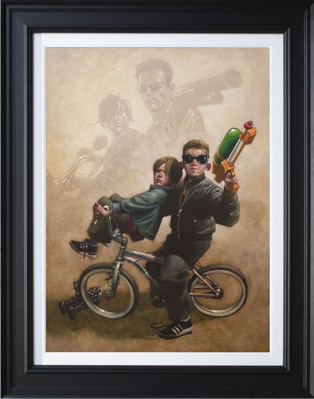 Terminator Too Framed Canvas on Board by Artist Craig Davison