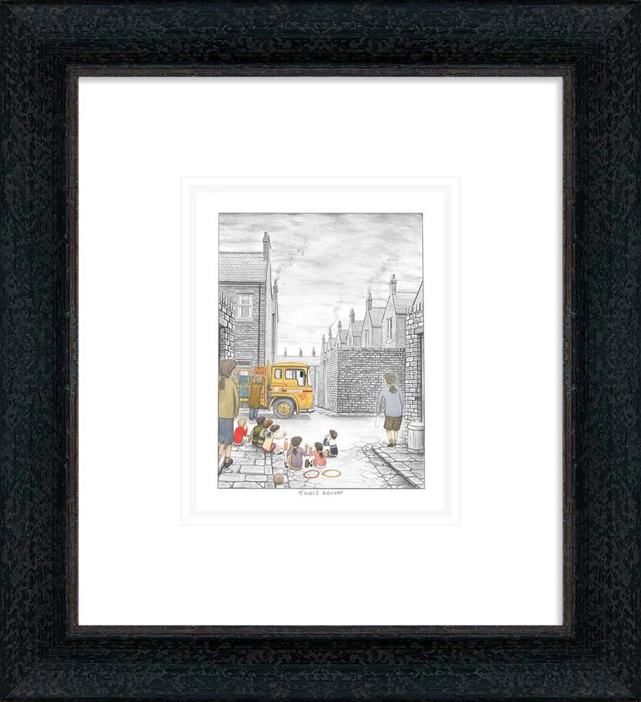 Thats Better Signed Framed Limited Edition Print on Paper by Artist Leigh Lambert