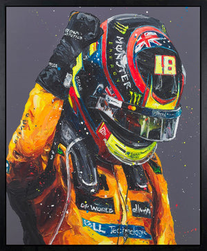 The Calmest Street Fighter Framed Limited Edition Box Canvas Print by Artist Paul Oz