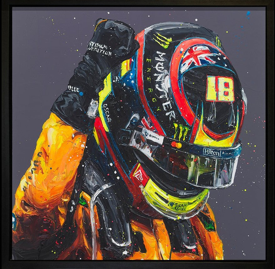 The Calmest Street Fighter Framed Limited Edition Embellished Boxed Canvas by Artist Paul Oz