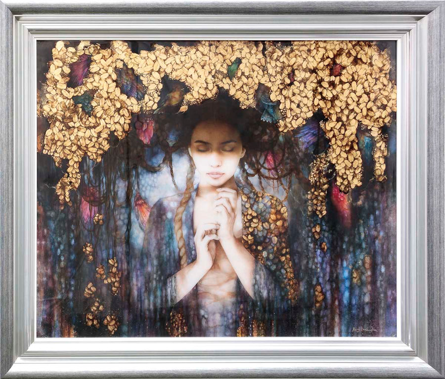 The Dryad's Crown Framed Mixed Media Print by Artist Kerry Darlington