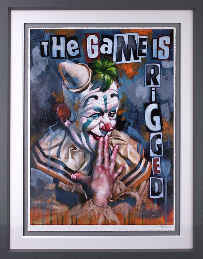 The Game is Rigged Framed Print on Paper by Artist Craig Davison