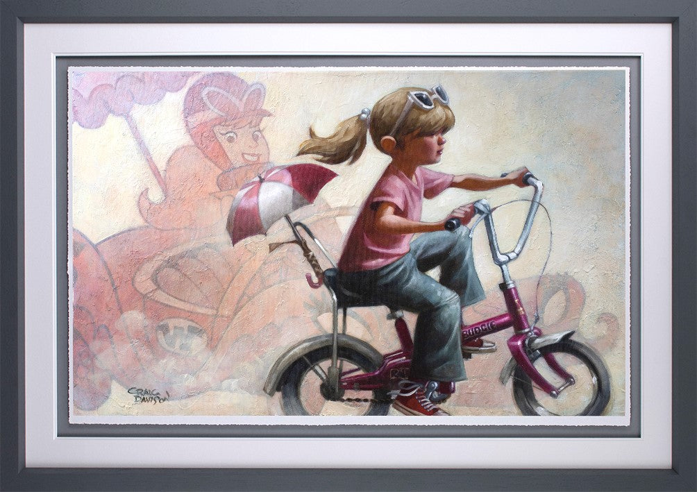 The Glamour Girl Of The Gas Pedal Framed Print on Paper by Artist Craig Davison