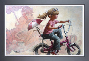 The Glamour Girl of The Gas Pedal Framed Canvas on Board by Artist Craig Davison