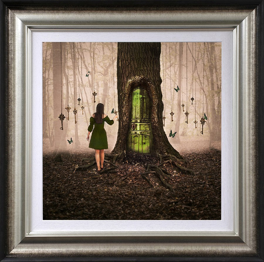 The Golde Key Framed Signed Limited Edition Print on Paper by Artist Michelle Mackie 