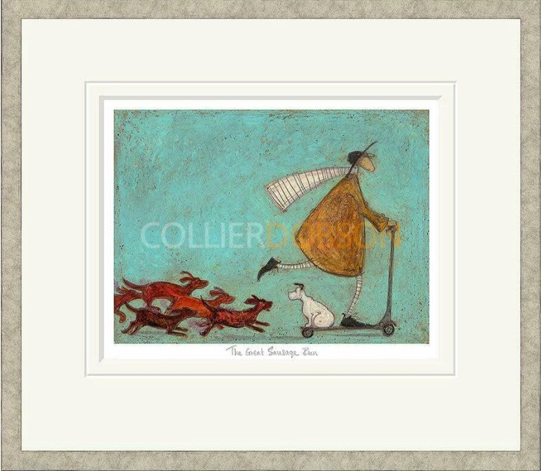 The Great Sausage Run Signed Framed Limited Edition Print on Paper by Artist Sam Toft