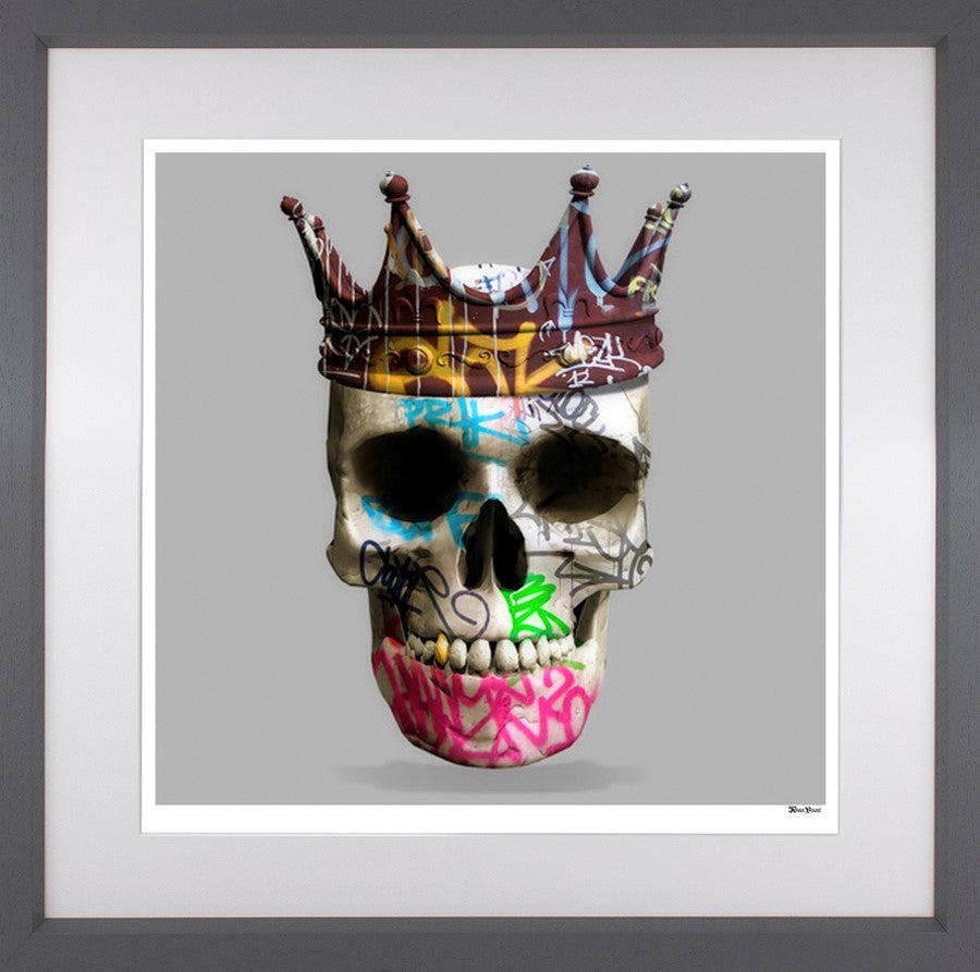 The King Of Mortality Framed Print on Paper by Artist Monica Vincent