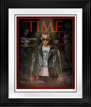 The Legend We Love - Johnny Depp Framed Print on Paper by Artist JJ Adams