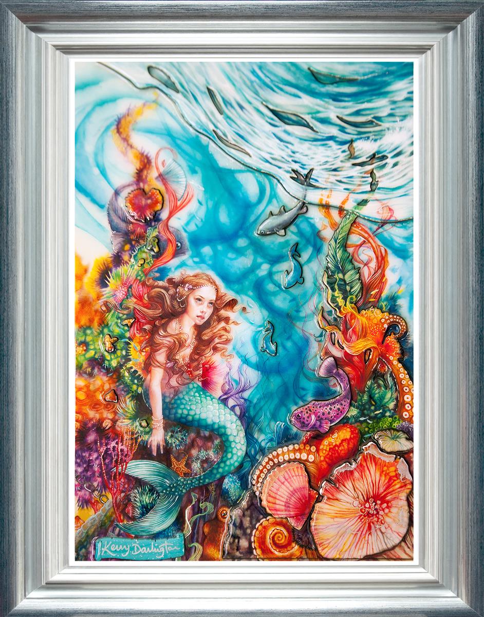 The Little Mermaid Framed Mixed Media Print by Artist Kerry Darlington