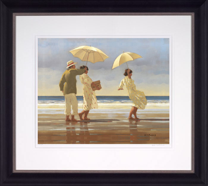 The Picnic Party Deluxe Framed Print on Paper by Artist Jack Vettriano