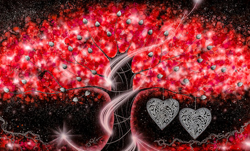 The Power of Love - Red Framed Print on Paper by Artist Kealey Farmer