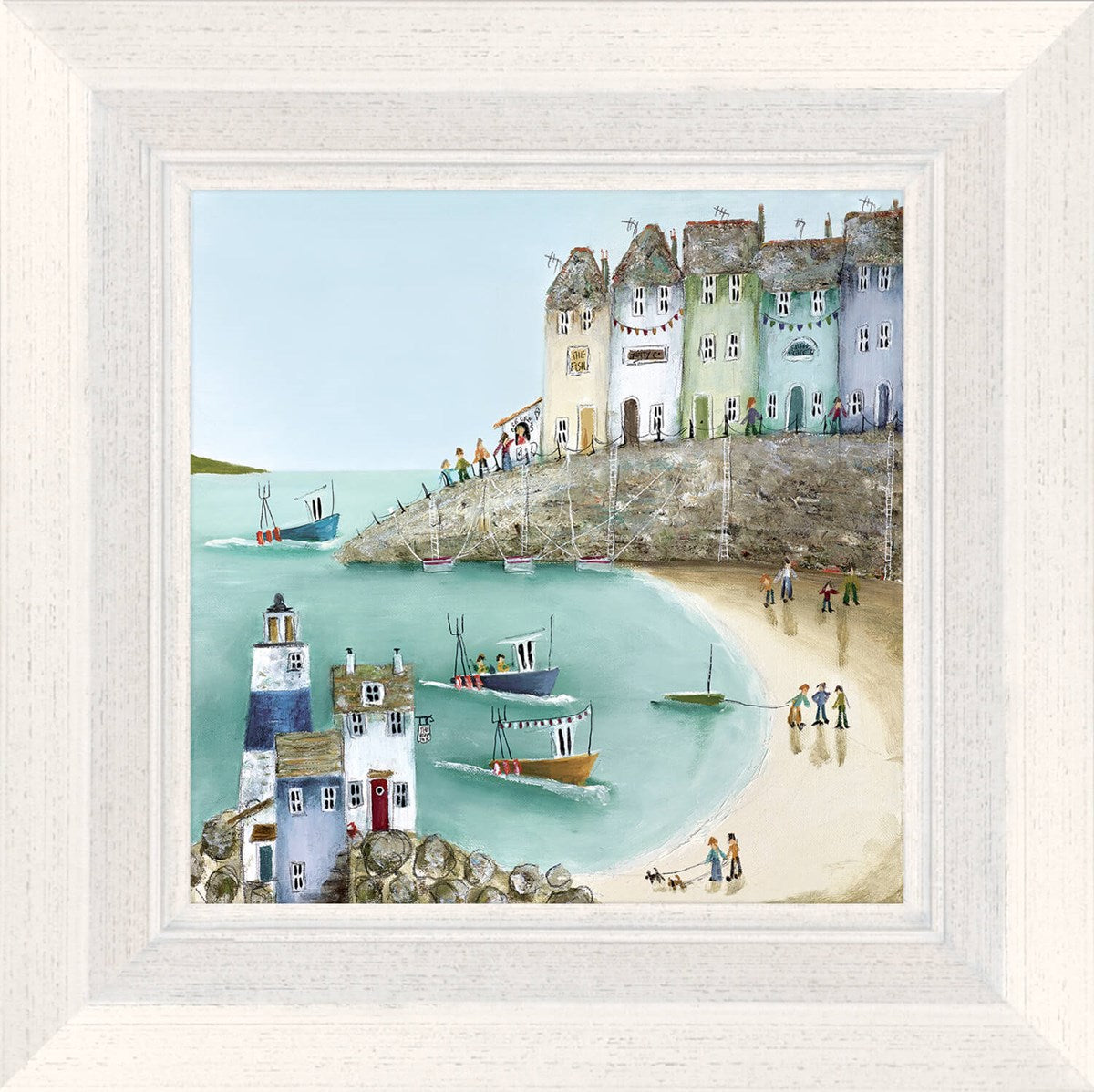 The Puff Inn Framed Canvas on Board by Artist Rebecca Lardner