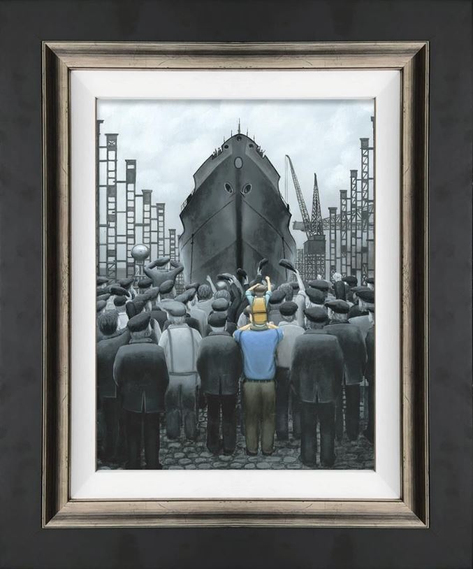 The Ship That Dad Built Framed Print on Board by Artist Leigh Lambert