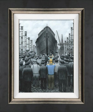 The Ship That Dad Built Framed Print on Board by Artist Leigh Lambert