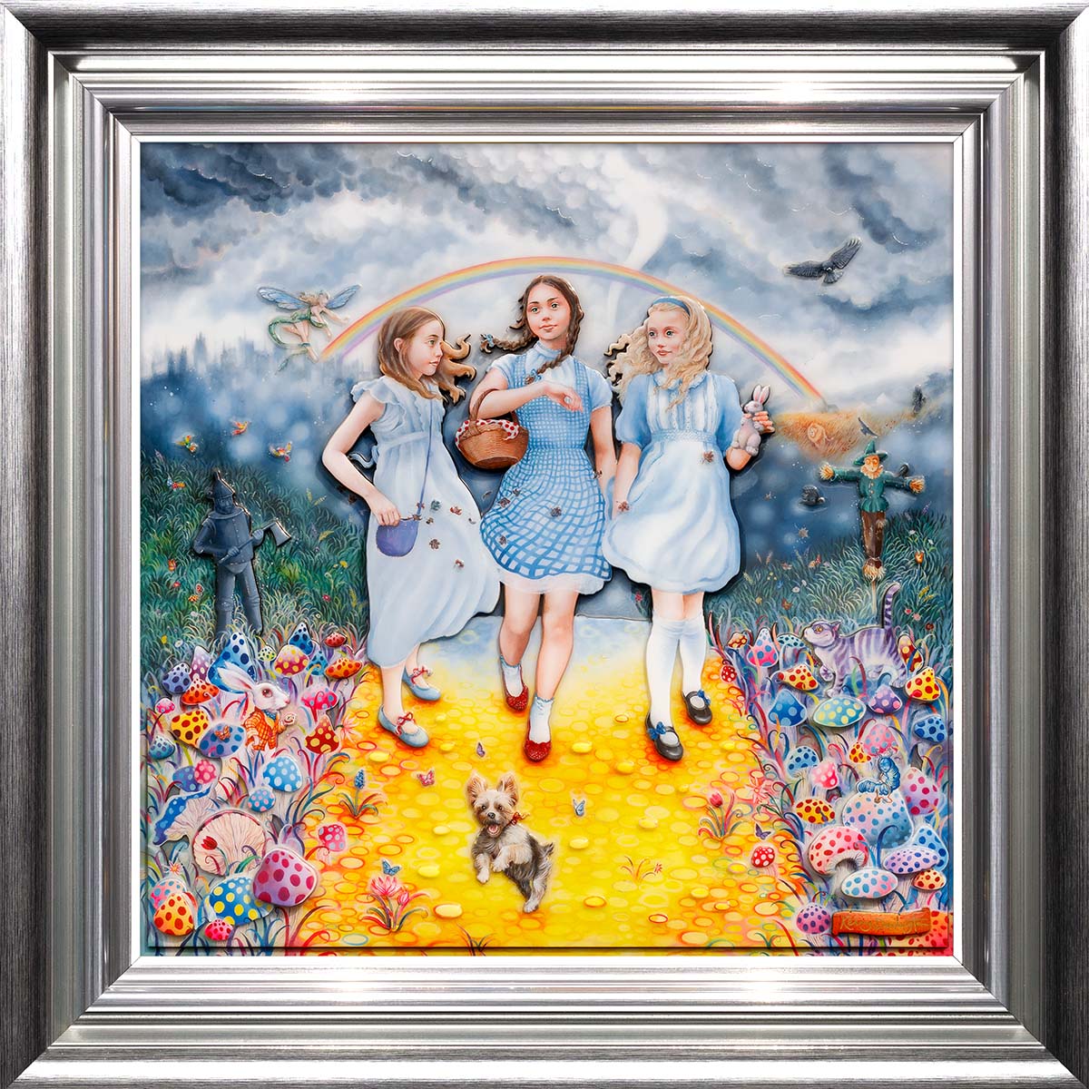 The Three Heroines Framed Mixed Media Print by Artist Kerry Darlington