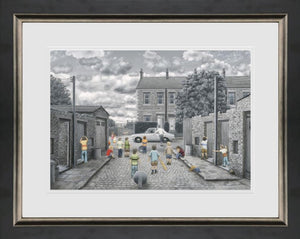 There May Be Trouble Ahead Framed Signed Limited Edition Print on Paper by Artist Leigh Lambert