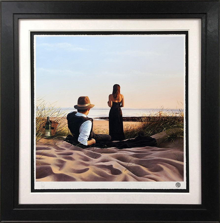 Thinking It Over Framed Print on Paper by Artist Richard Blunt