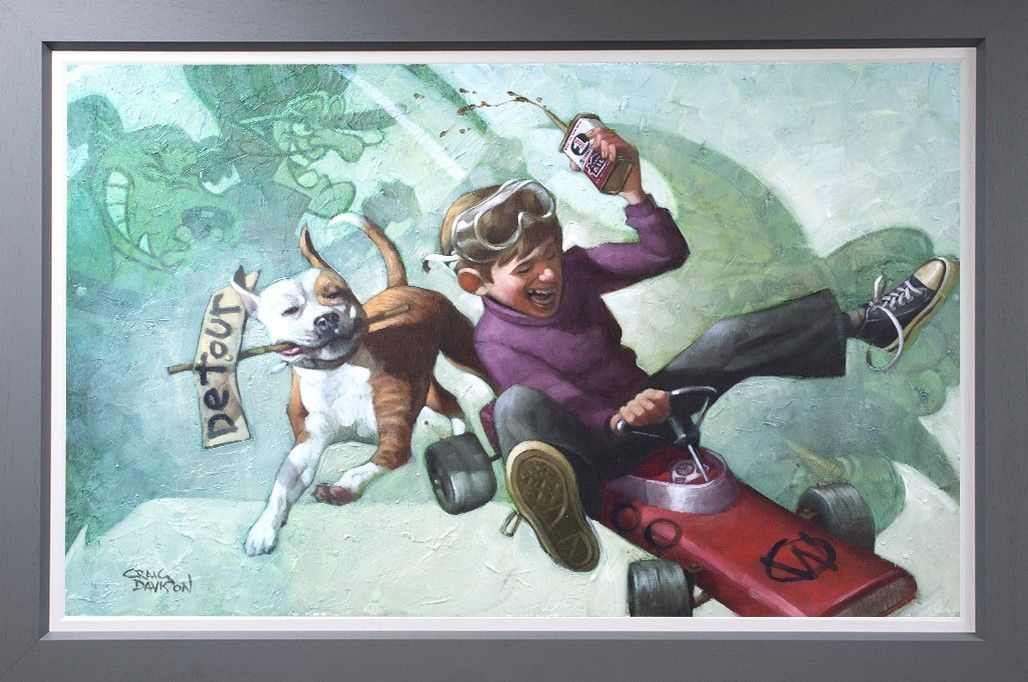 Those Double Dealing Do Badders Framed Canvas on Board by Artist Craig Davison