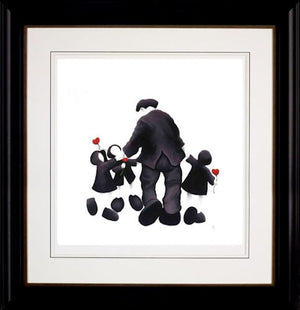 Three Times The Love Framed Print on Paper by Artist Mackenzie Thorpe