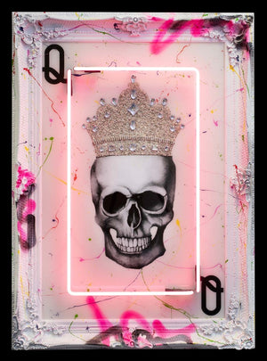 Till Death Do Us Part - Queen Framed Mixed Media Print on Board By Artist Ghost