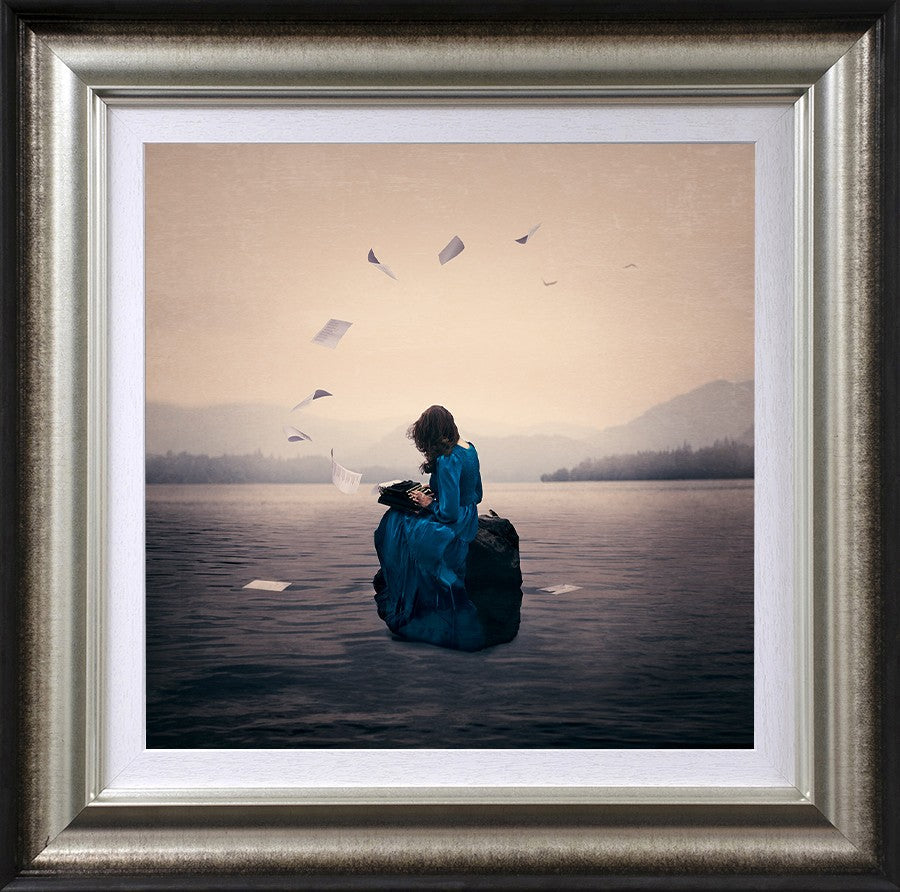 To The Lake With Love Framed Signed Limited Edition Print on Paper by Artist Michelle Mackie